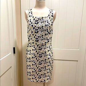 THE LIMITED Size 8 P NWOT Sequined Dress Sleeveless Gold/Silver/White/Black